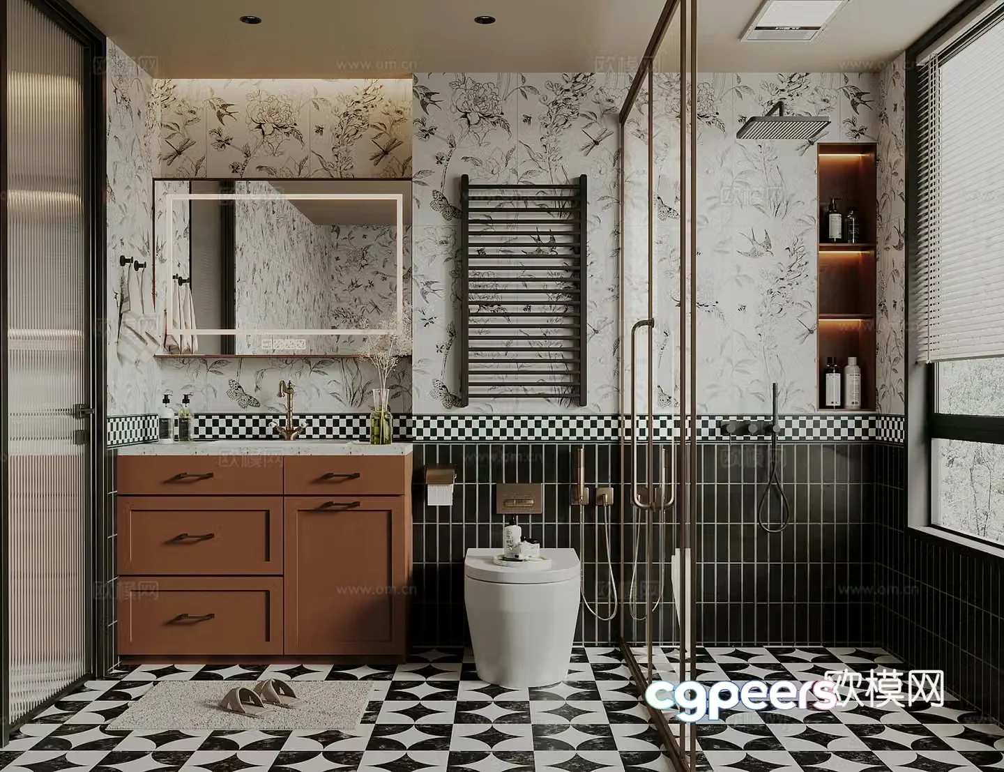 French medieval style bathroom 3D model
