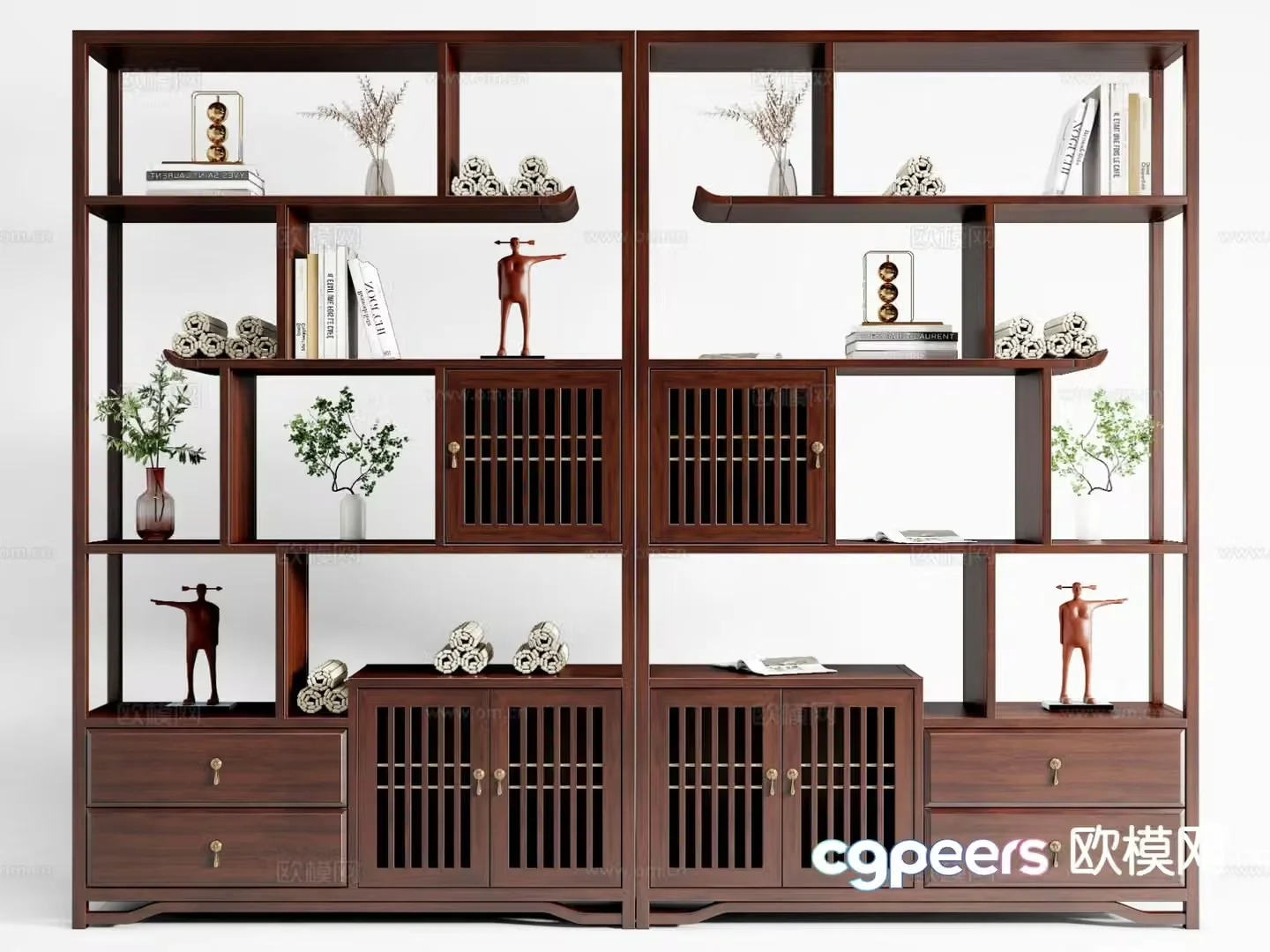 New Chinese style antique rack 3D model