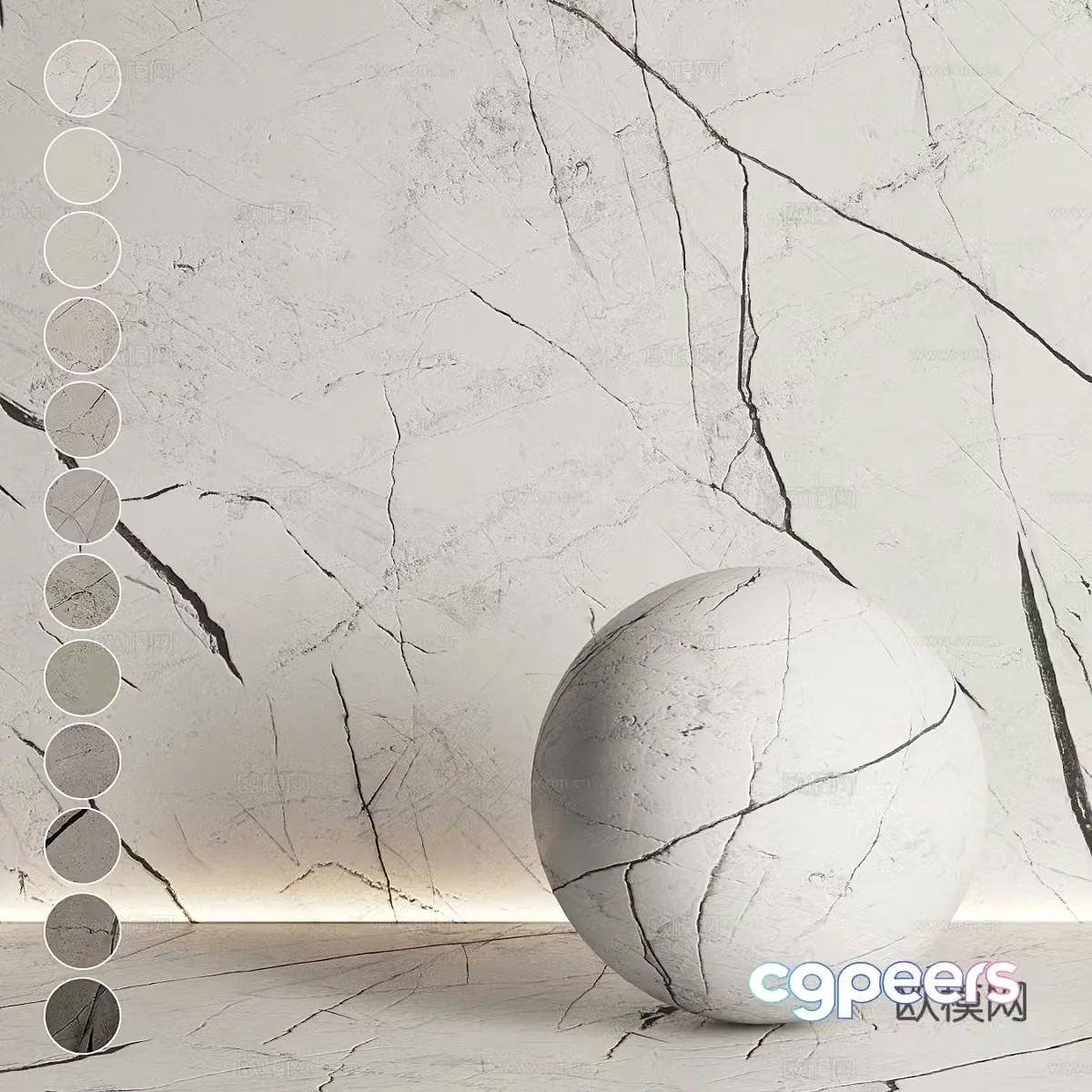 Ceramic tiles rock slabs marble PU stone 3d model