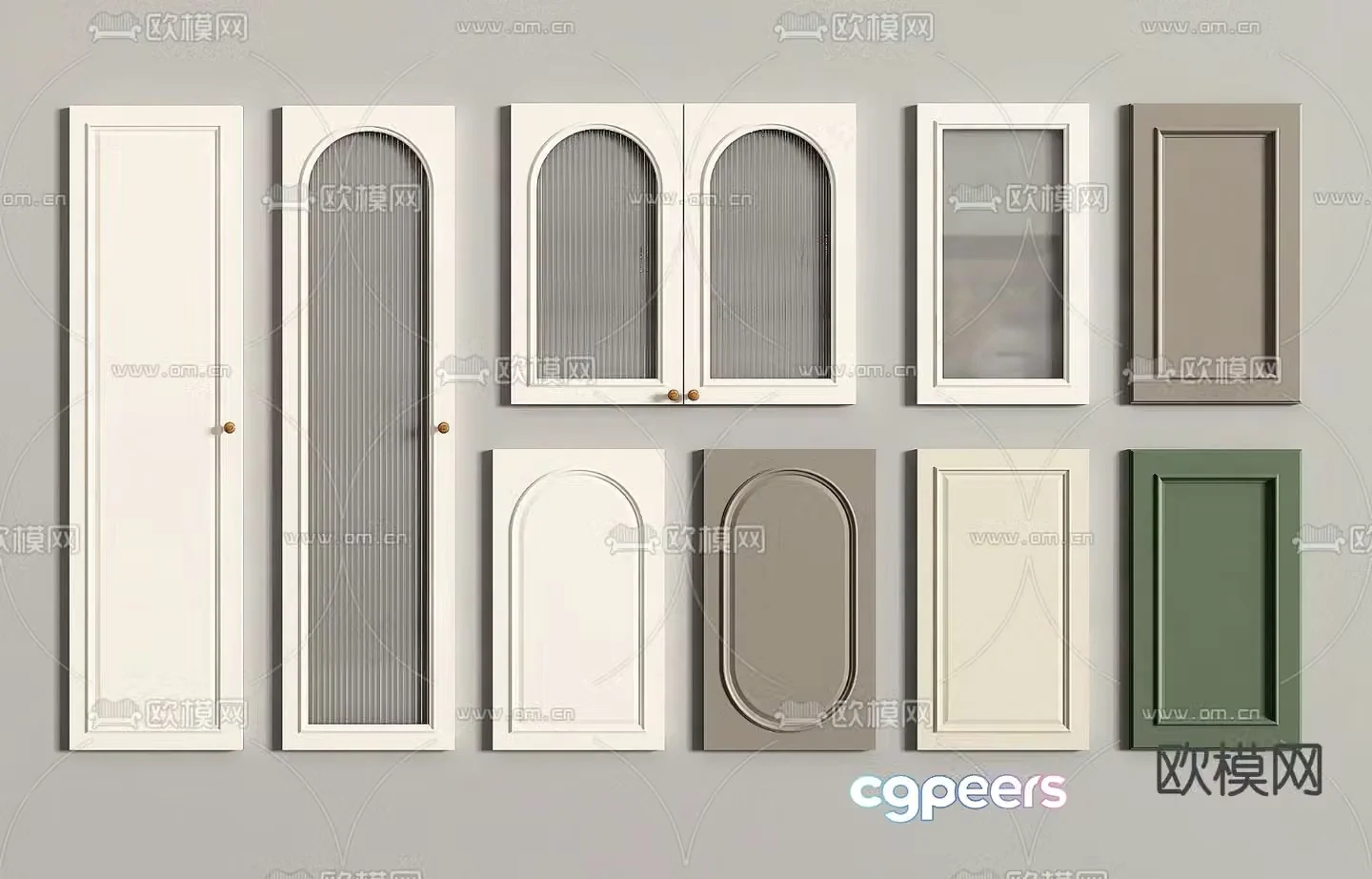 French cabinet door Cabinet door Wine cabinet door 3D model
