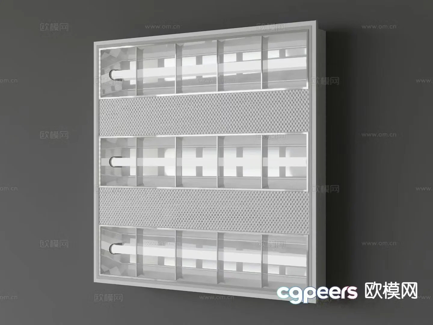Office lamp grille lamp 3d model