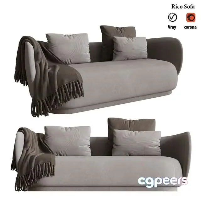3ds Max Free – Rico sofa