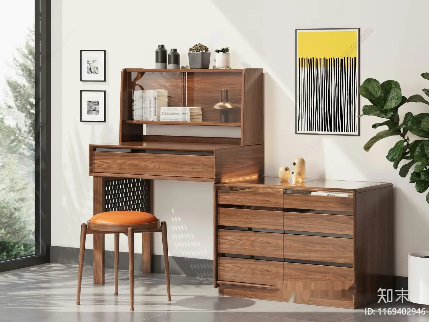 Mid-Century Modern Furniture 3D Model – 10814 – VRAY Render