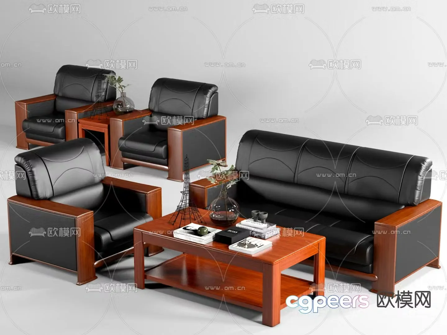 Office sofa modular sofa 3d model