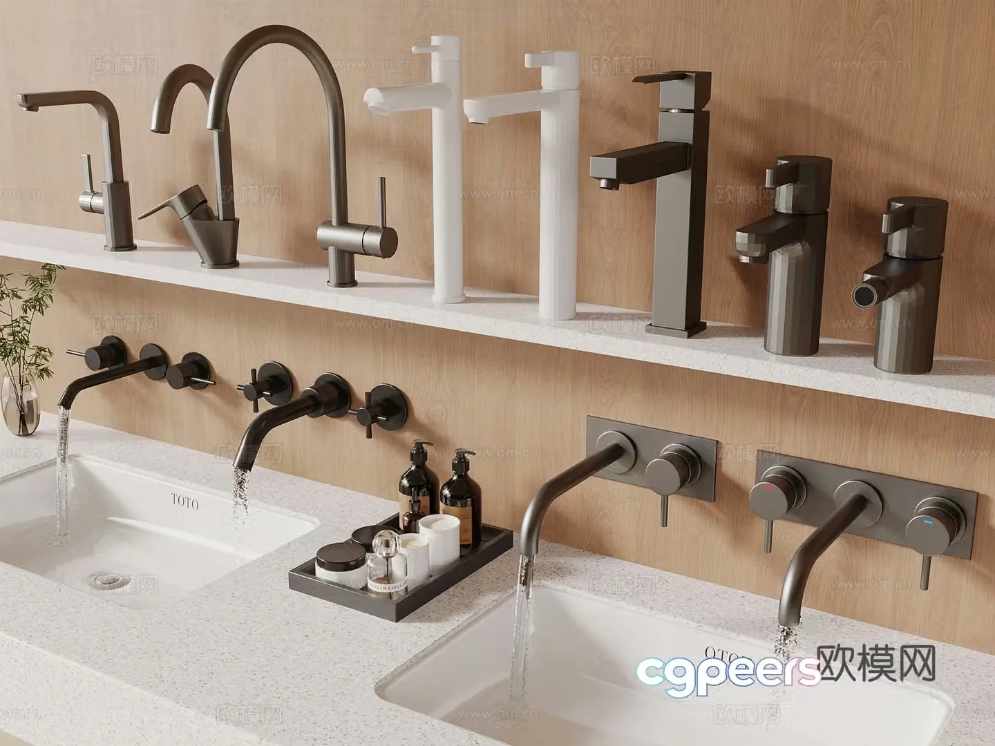 Faucet Modern wall drainage faucet 3d model