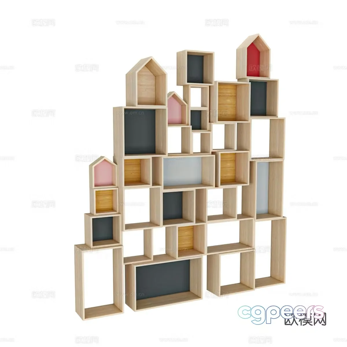 Children’s bookcase bookshelf 3d model