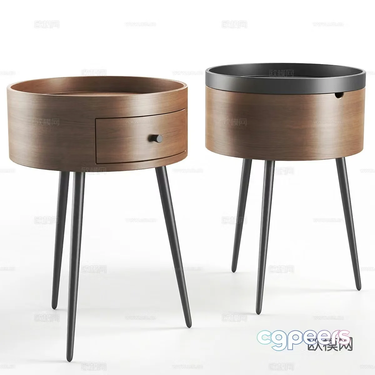 New Chinese bedside table 3D model