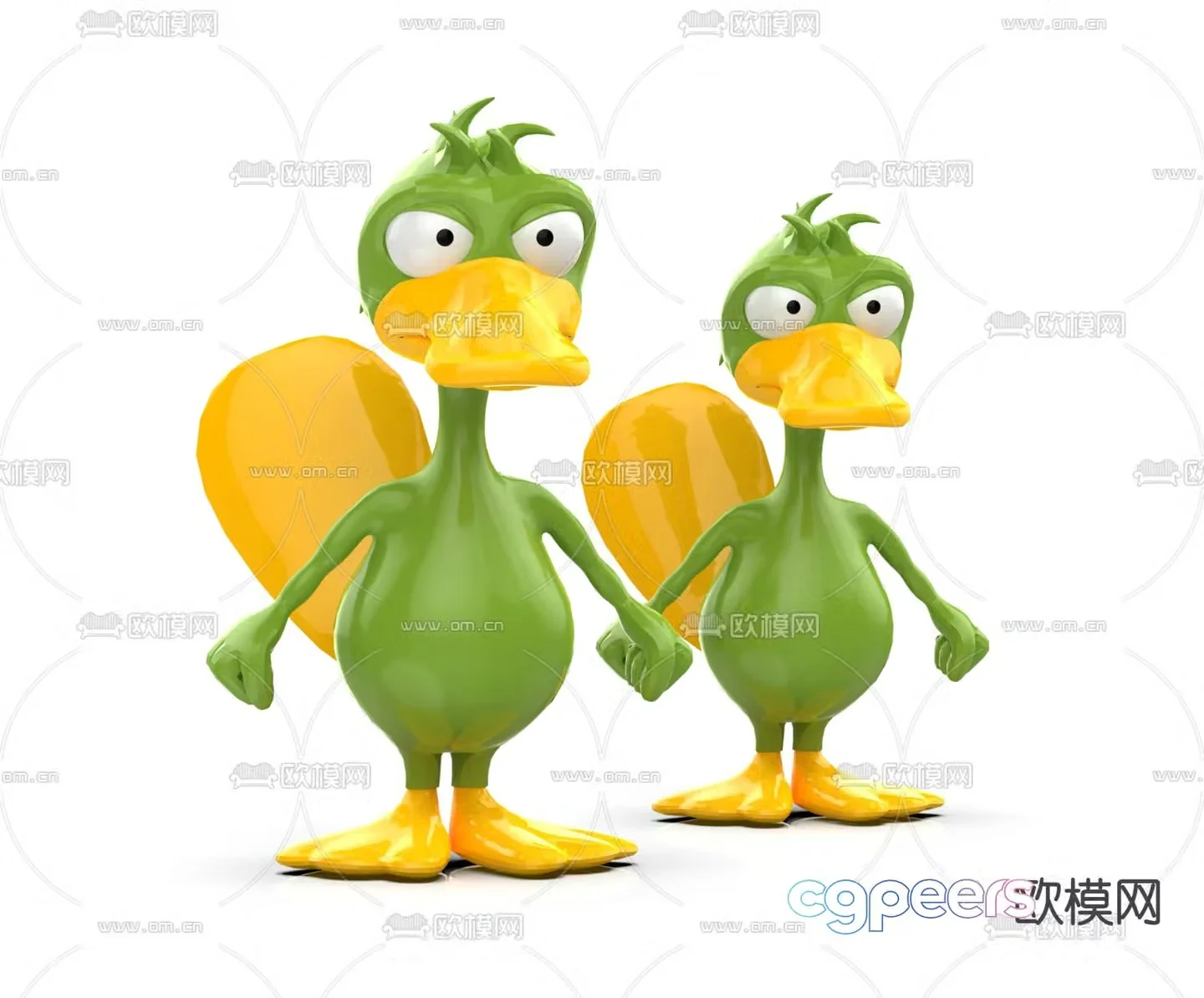 Modern duck cartoon toy 3d model