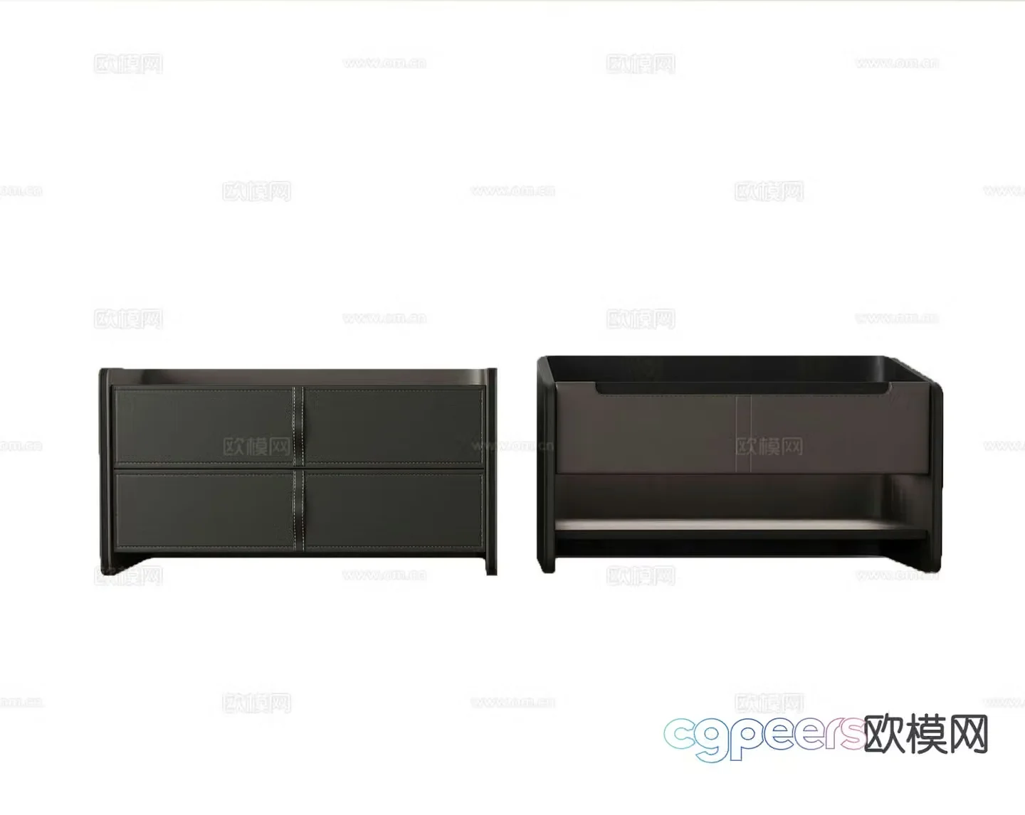 Modern bedside table 3d model