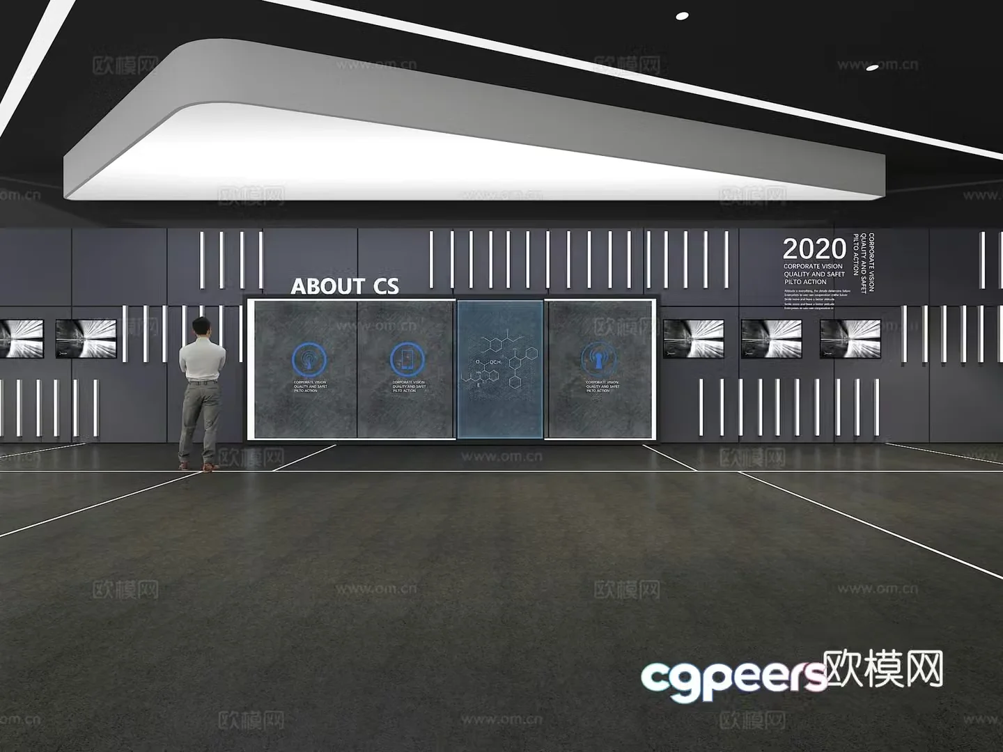 Cultural wall Corporate culture wall Display wall Theme wall Exhibition hall Campus culture Corridor 3D model