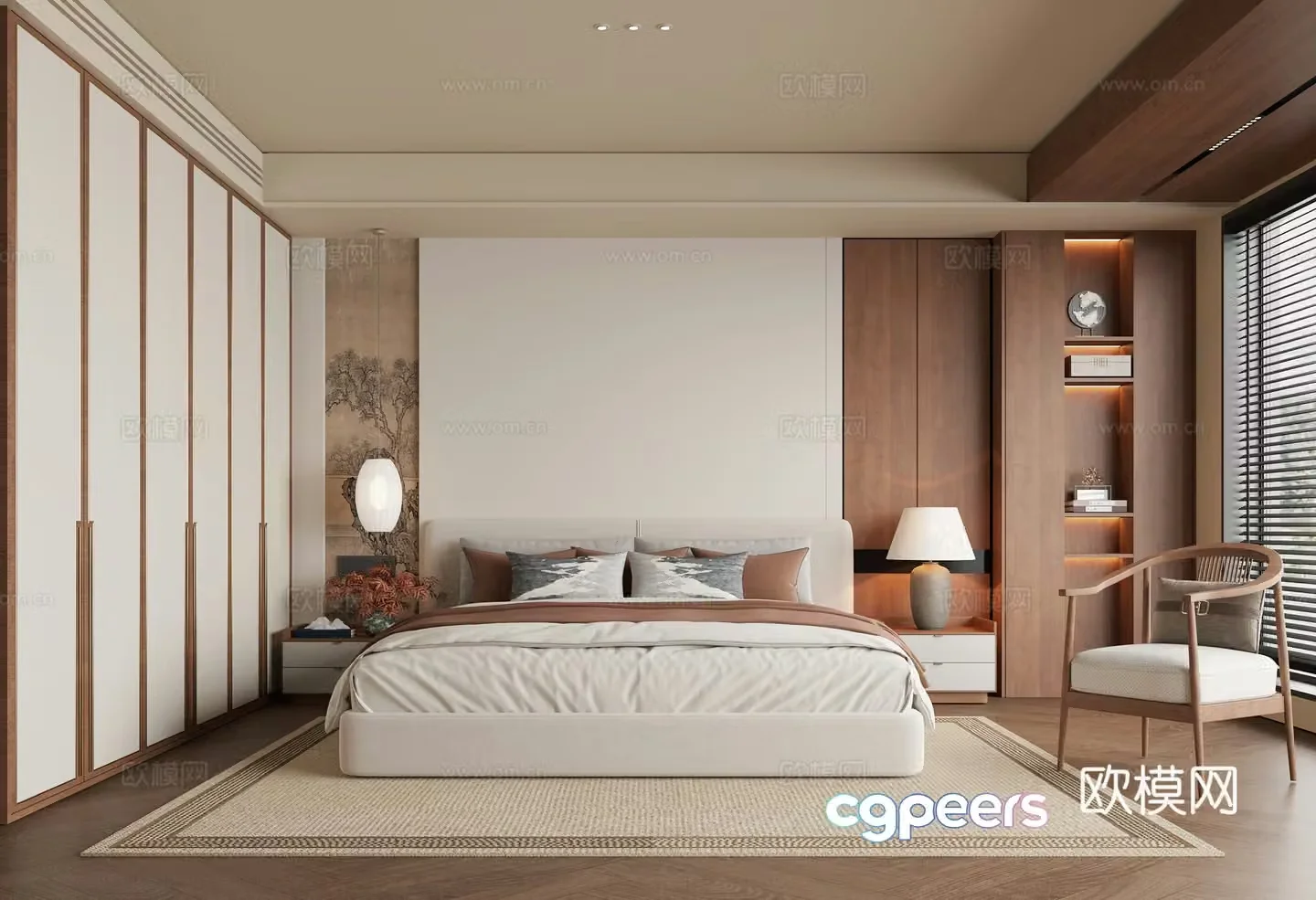 Song style home bedroom 3D model