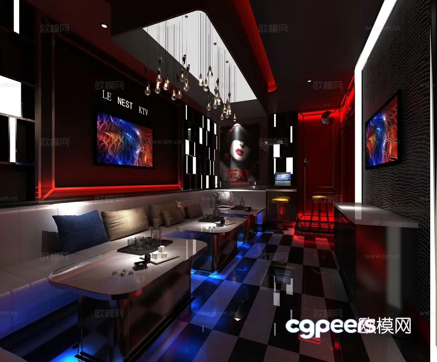 KTV box nightclub bar 3d model