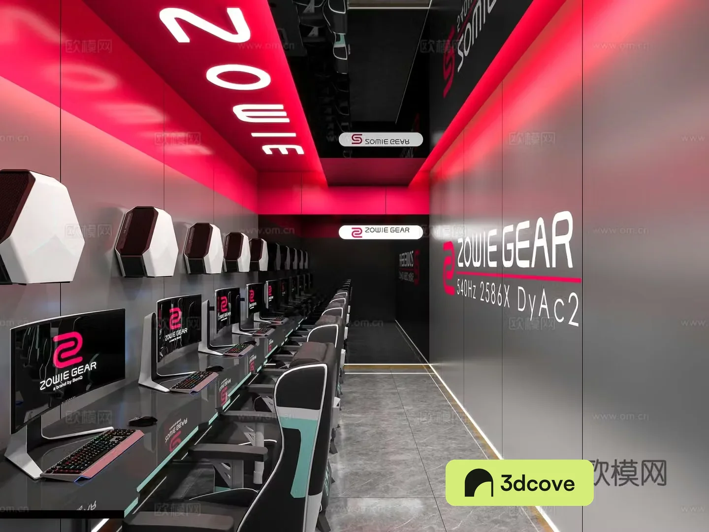 Modern Internet cafe private room