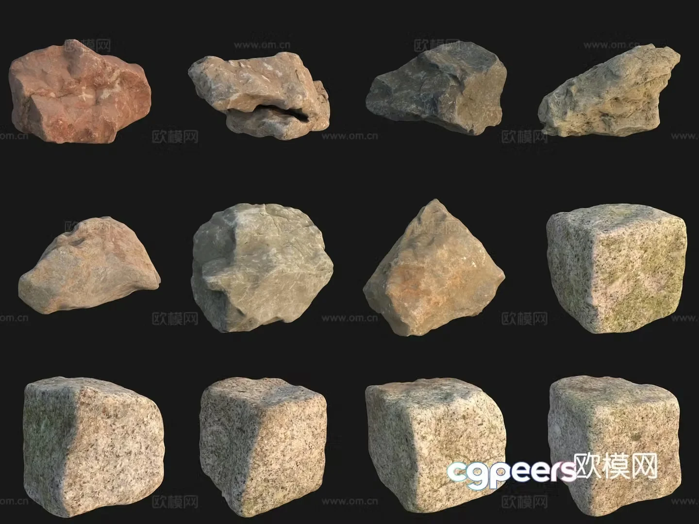 Rock big stone 3d model