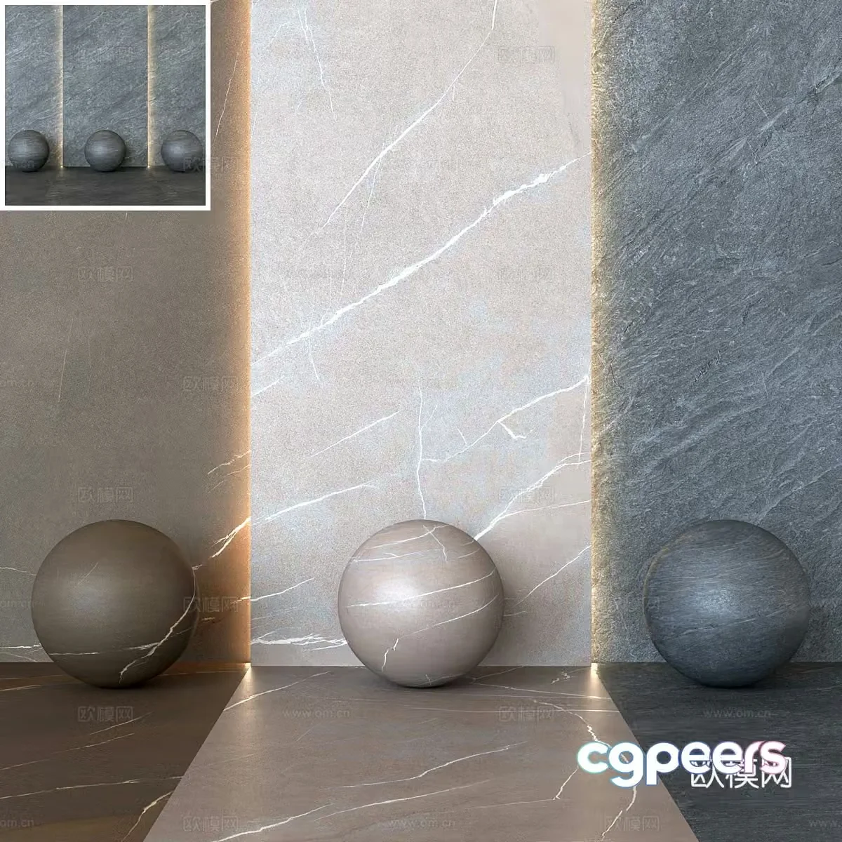 New Chinese style wall and floor tiles 3D model