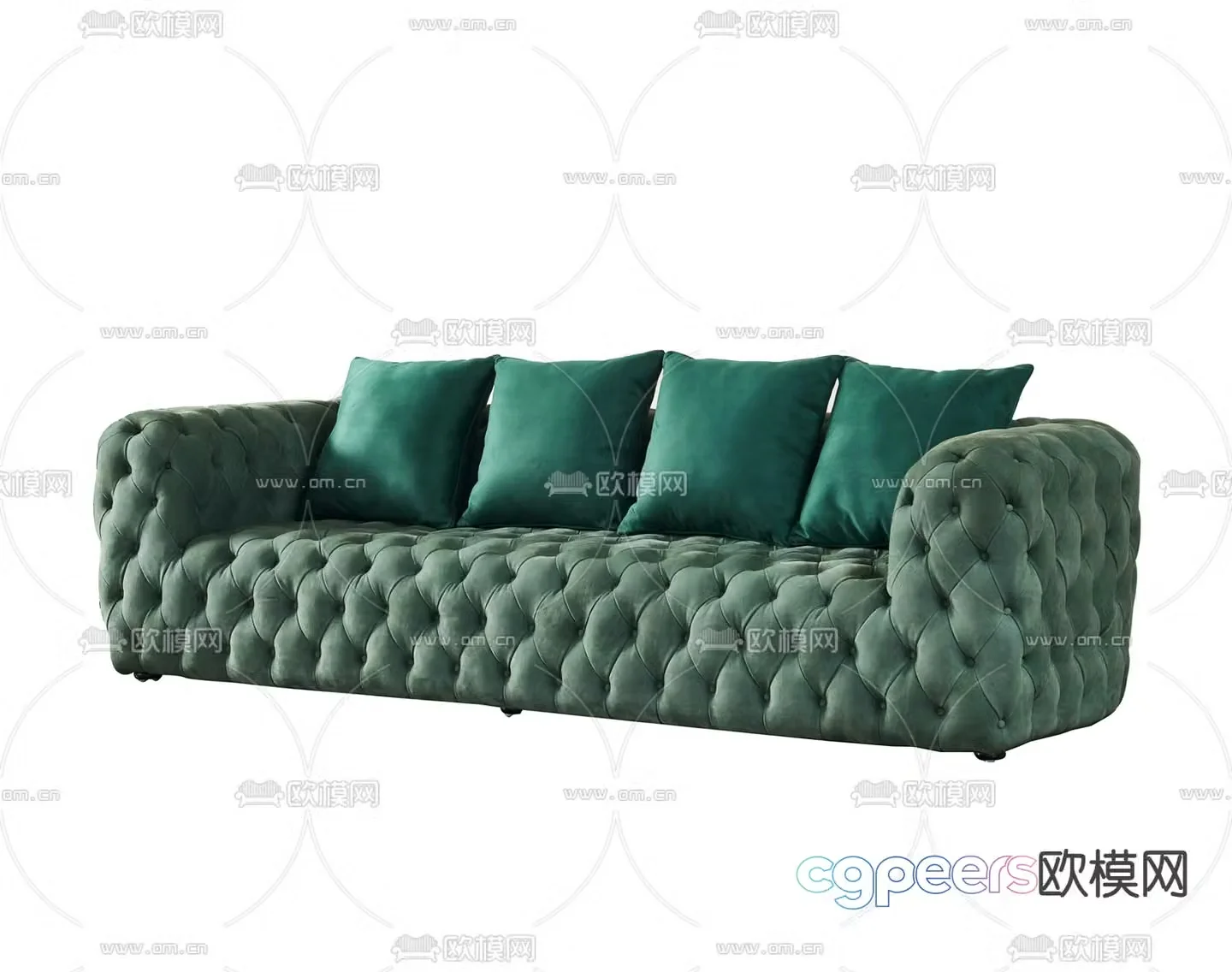 European multi-person sofa button sofa bubble sofa 3D model