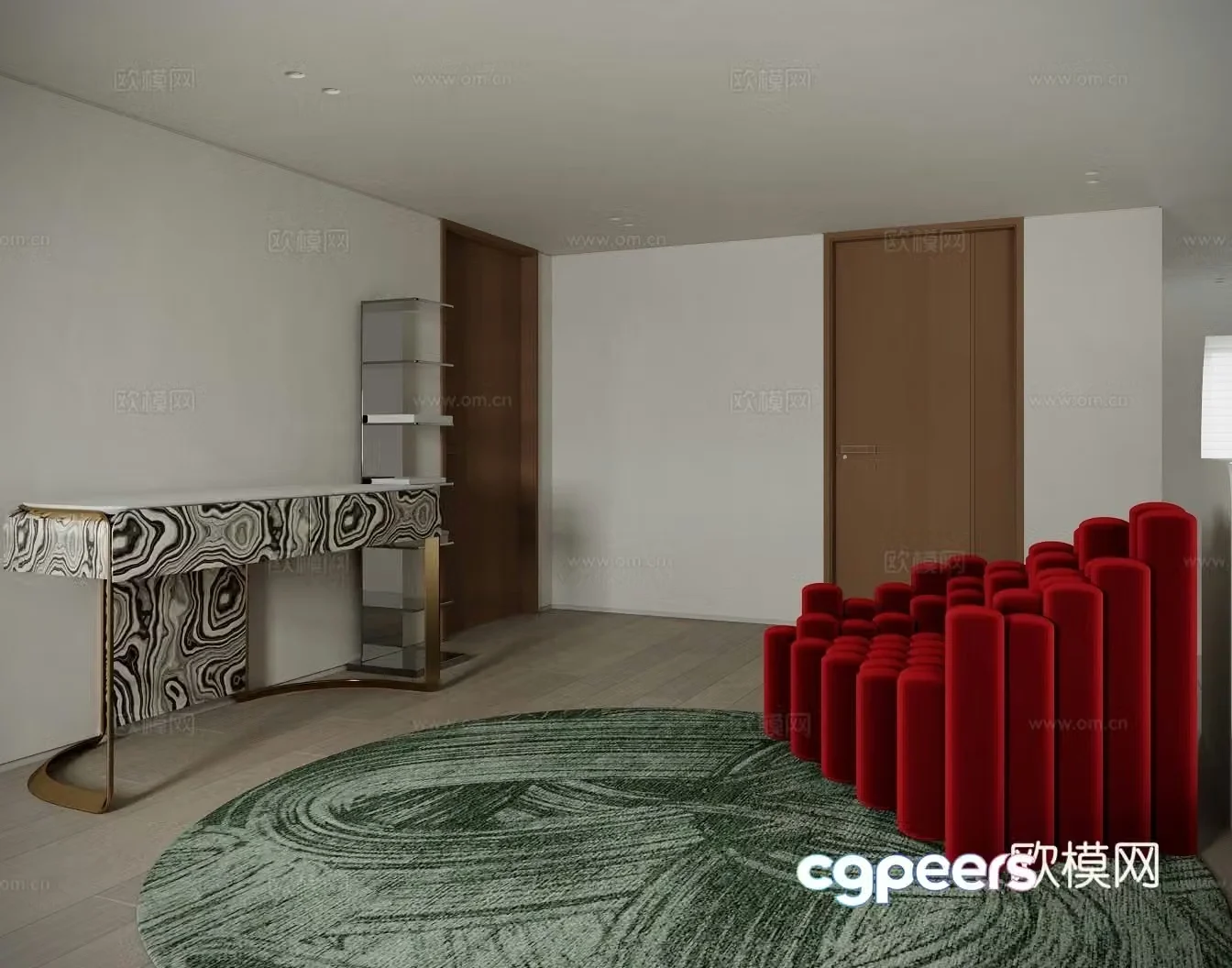 Modern leisure room entertainment room 3d model