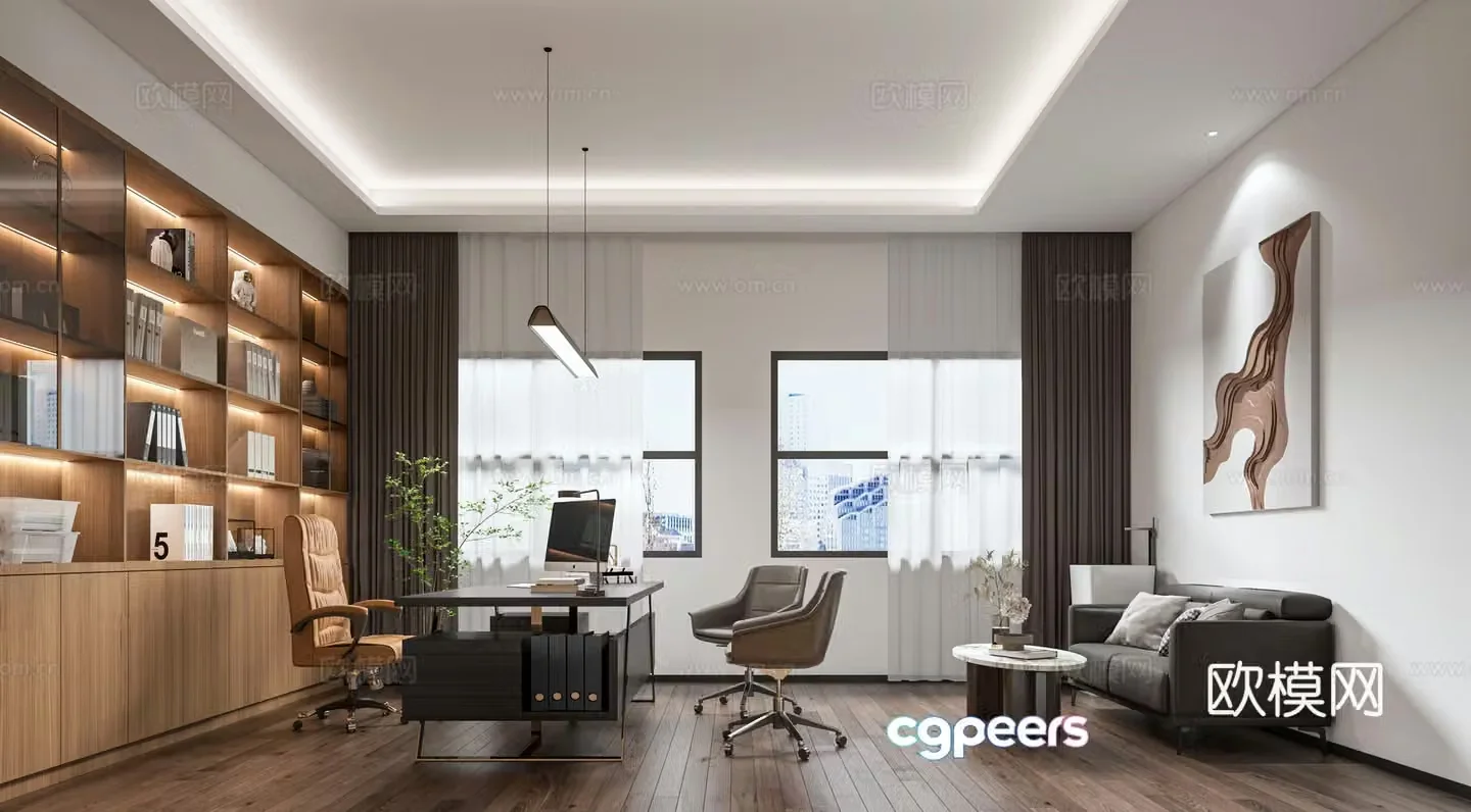 Modern general manager room chairman room 3D model
