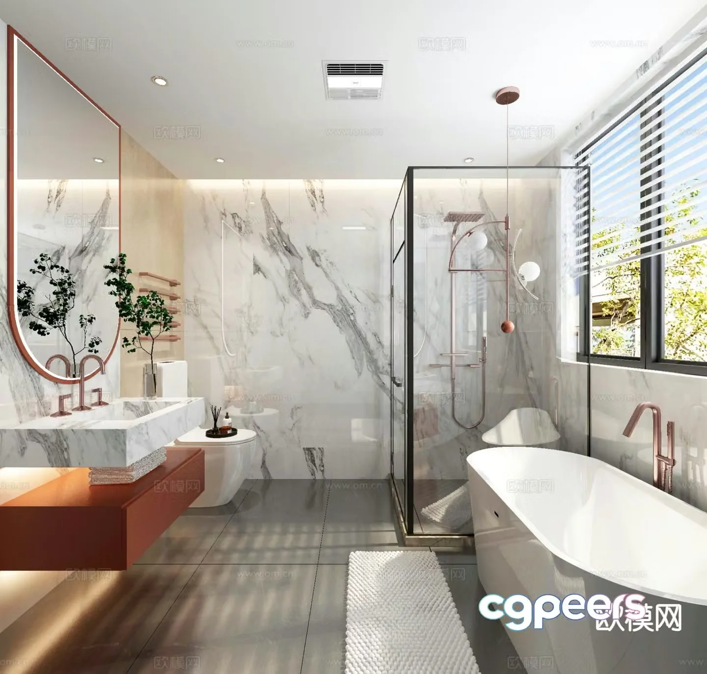 Modern bathroom bathroom toilet 3d model