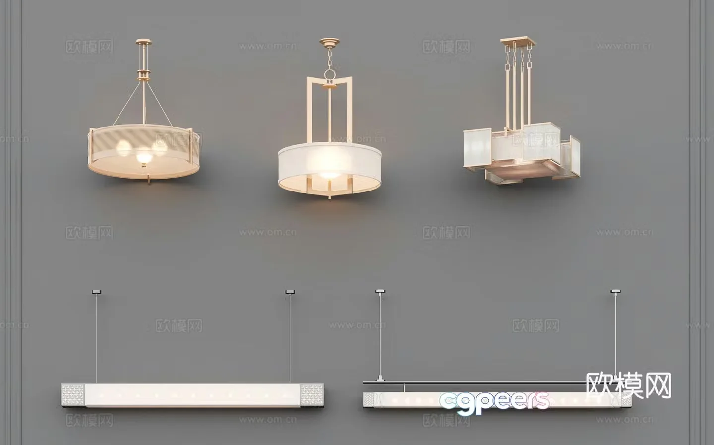 New Chinese style chandelier long chandelier study decorative chandelier artistic chandelier 3D model