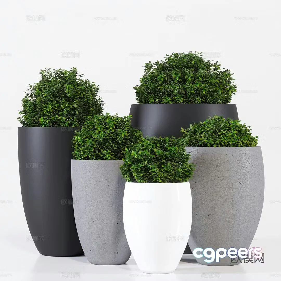 Ceramic flower pot pot 3d model