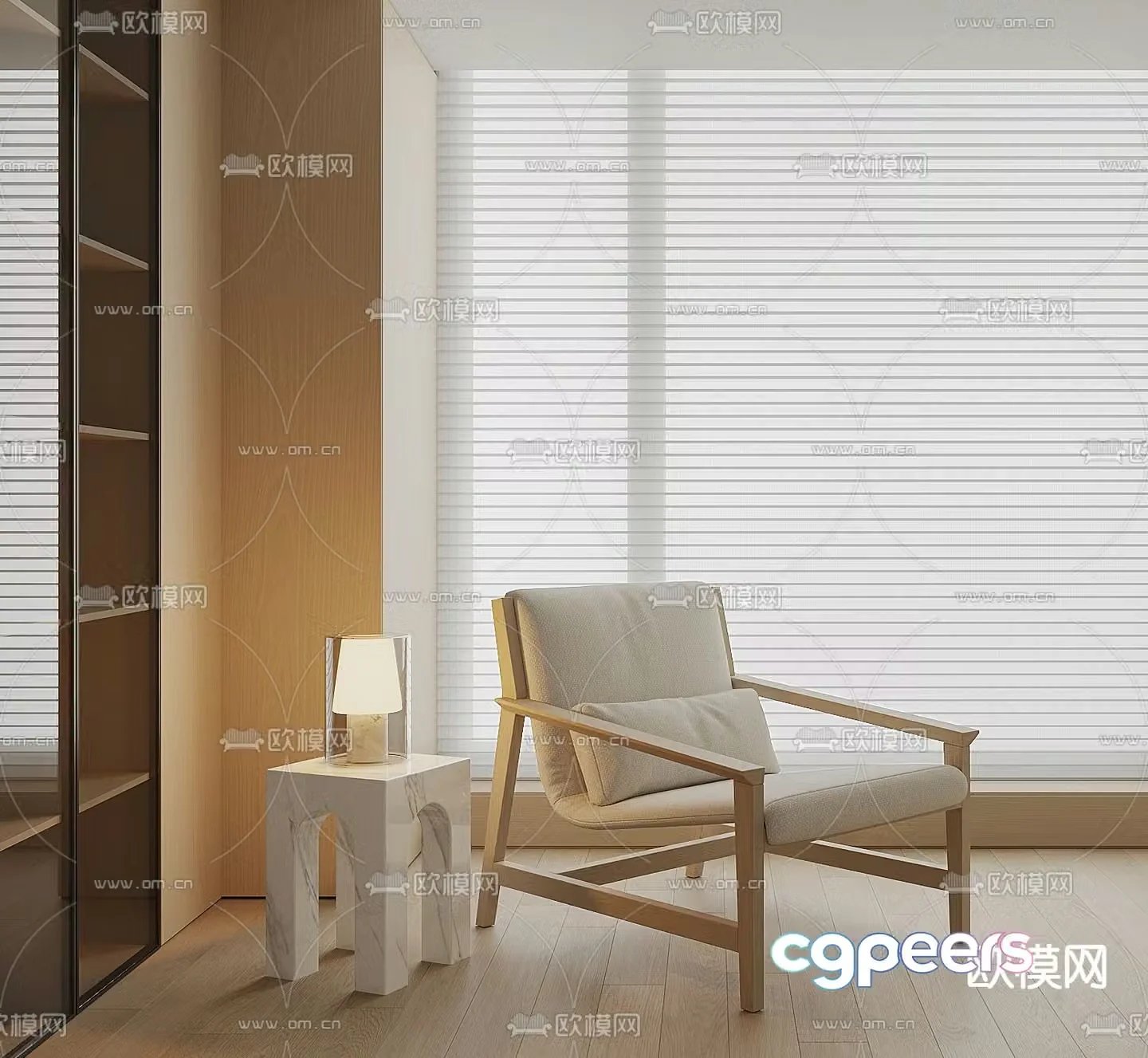 Modern chair leisure chair 3d model