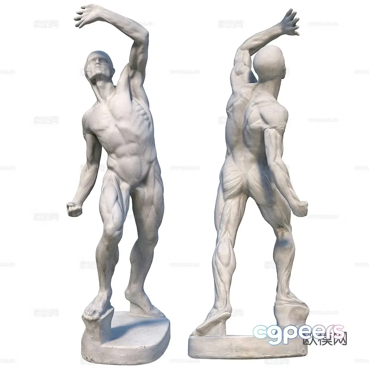 Modern Italian Ekorshe Male Character Sculpture 3D Model
