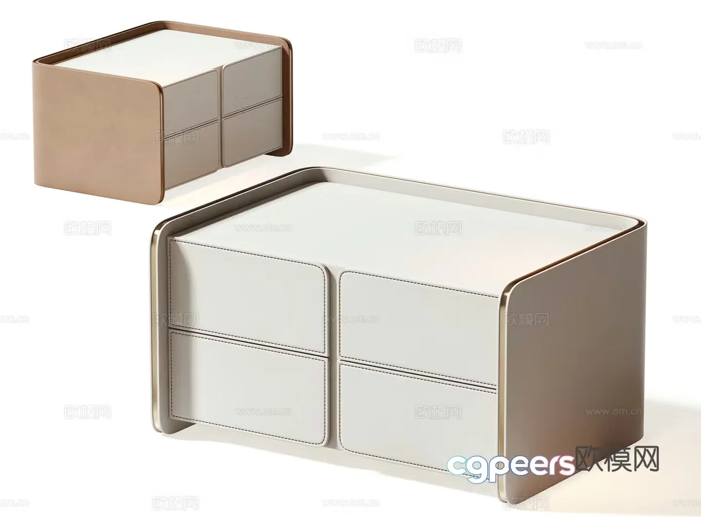 Modern bedside table 3d model