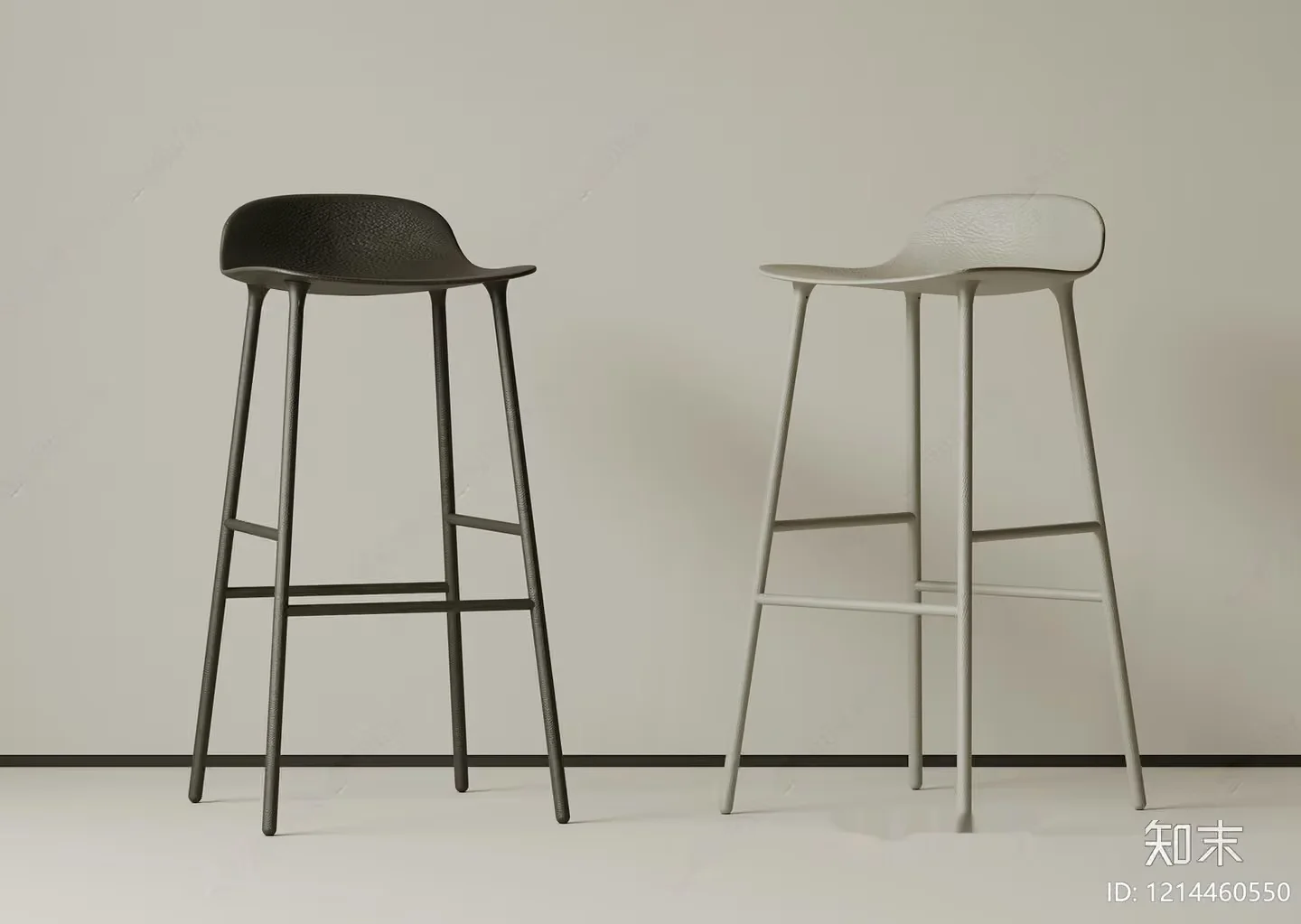 Two Tall Stools 3D Model – 22837 – VRAY Render