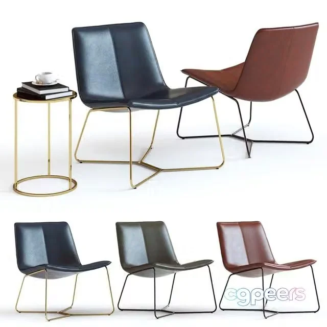3ds Max Free – West Elm Slope Leather Lounge Chair