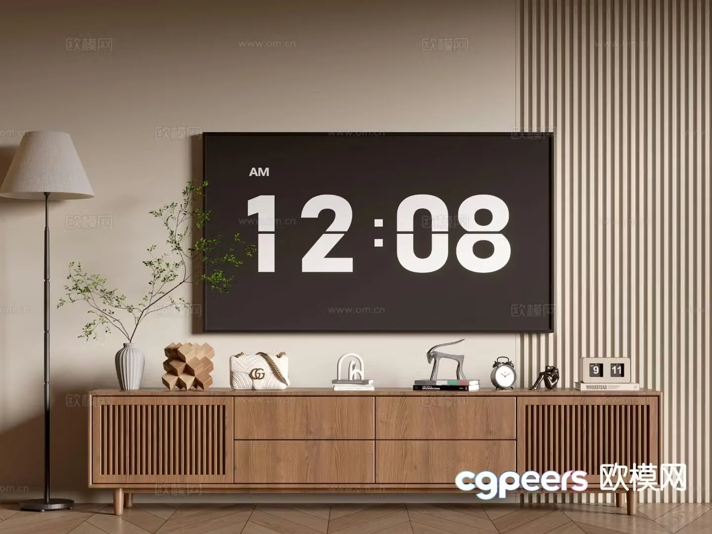Medieval style TV cabinet 3D model