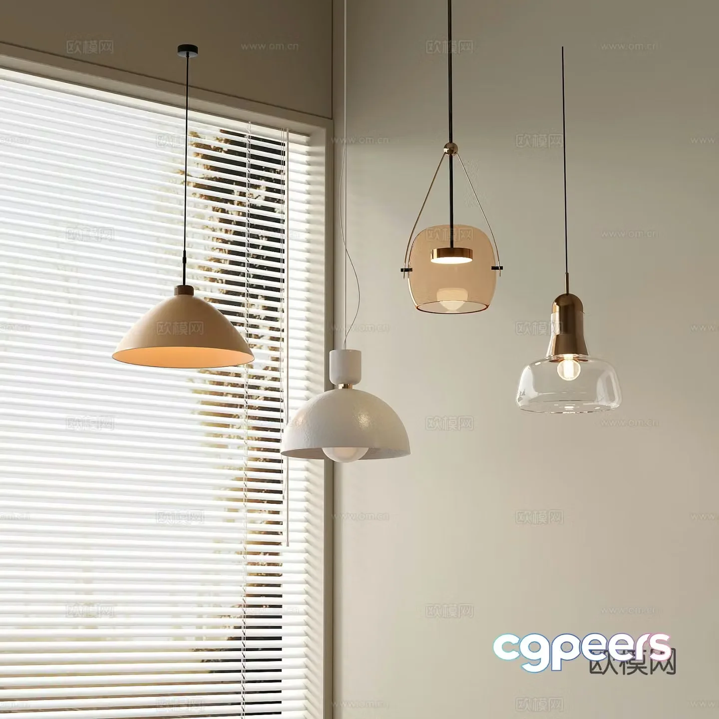 Modern dining room chandelier glass chandelier 3d model