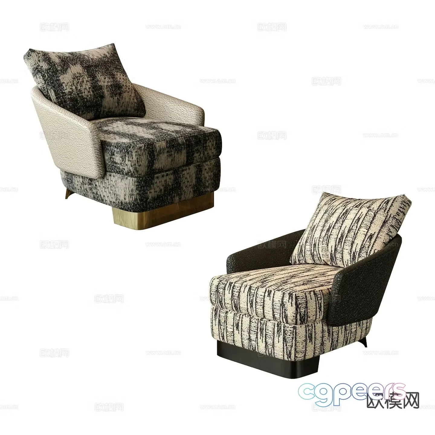 Modern sofa chair leisure chair 3d model