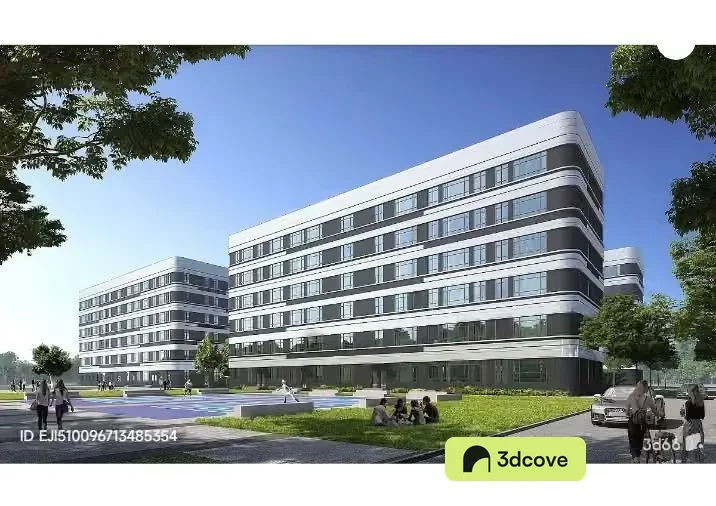 A Large Office Building With A Modern Style