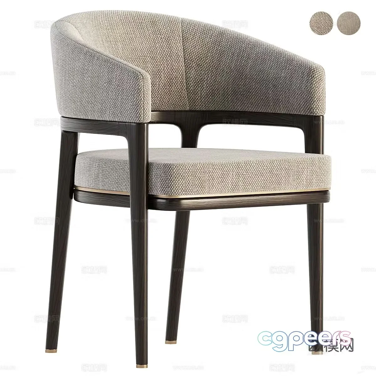 Modern dining chair single chair single chair 3d model