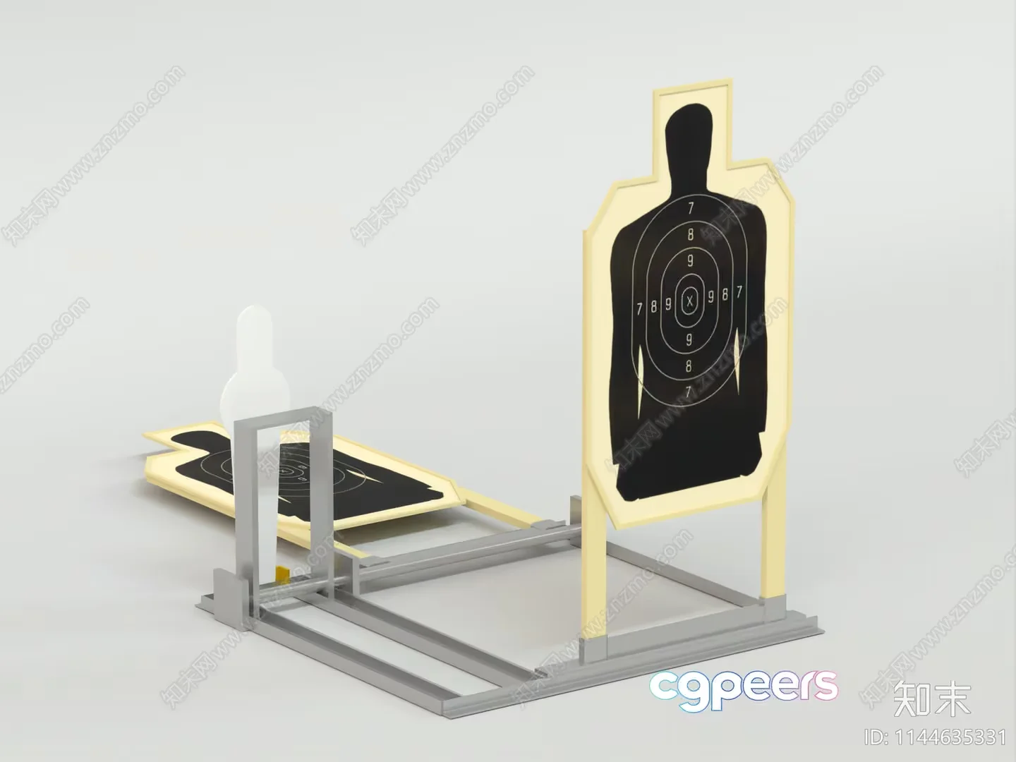 A Target Stand 3D Model – 12726 – VRAY Render