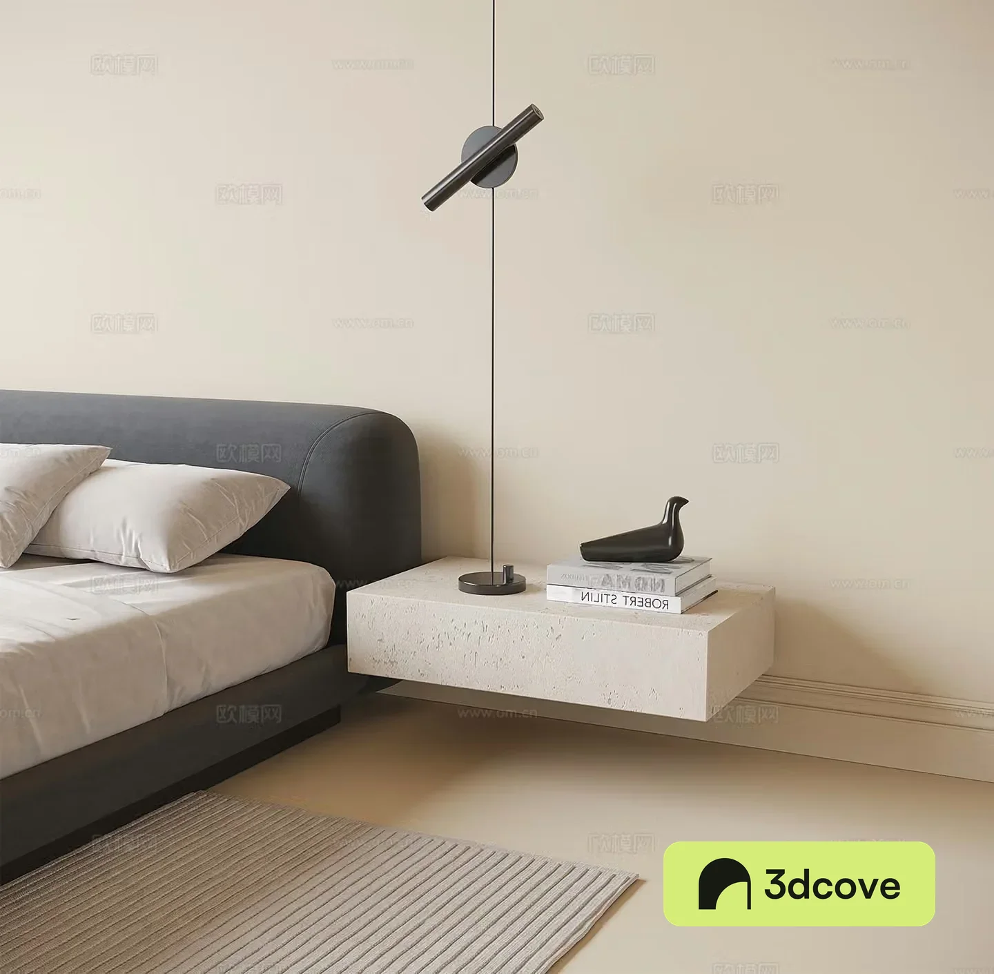 Modern suspended bedside tablet bedside chandelier