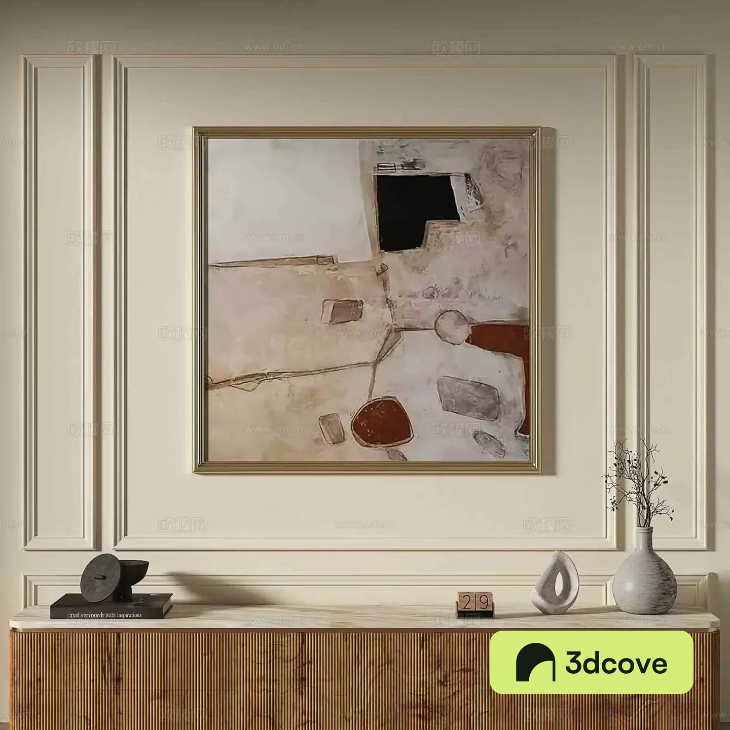 French abstract painting decorative painting