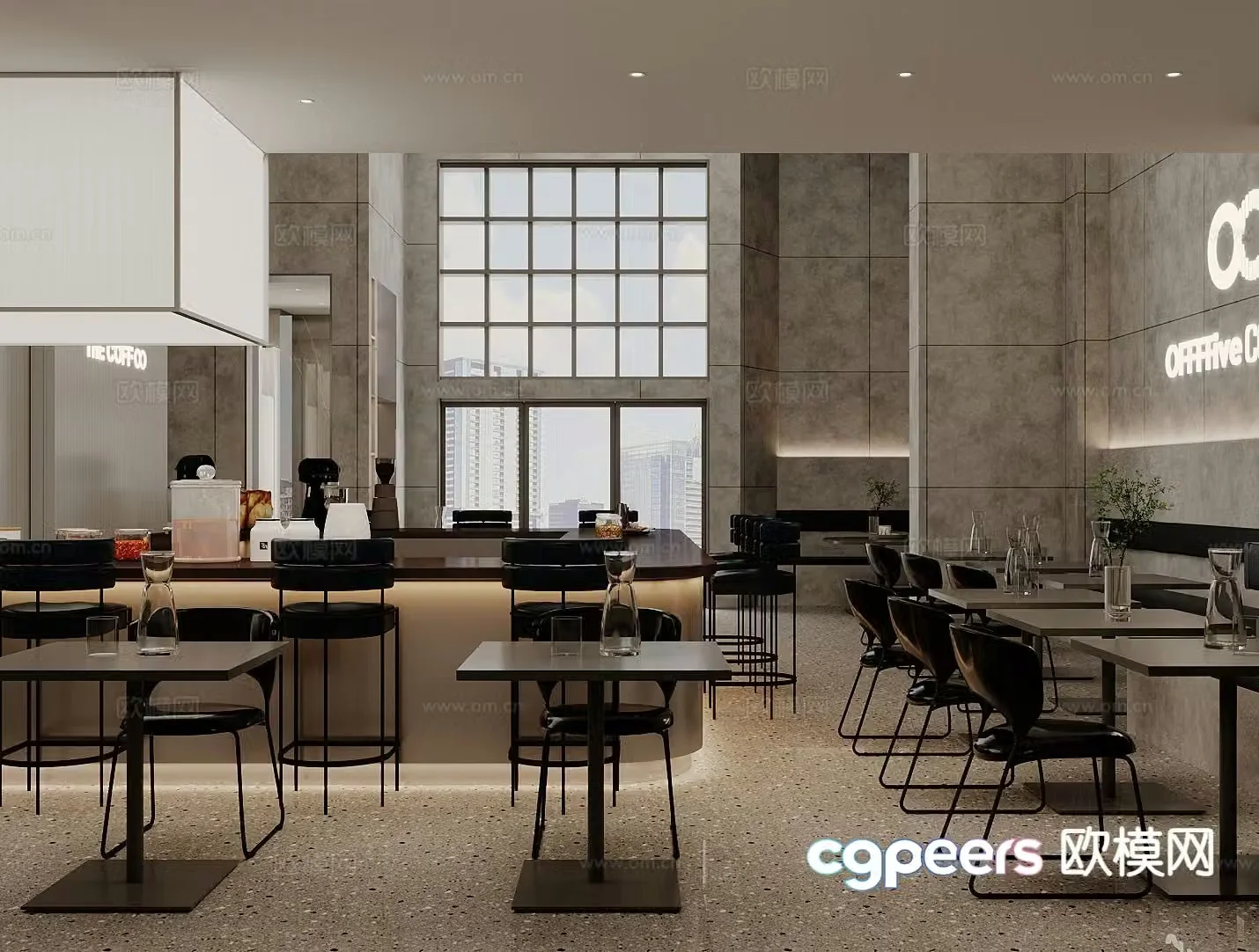 Modern cafe 3d model