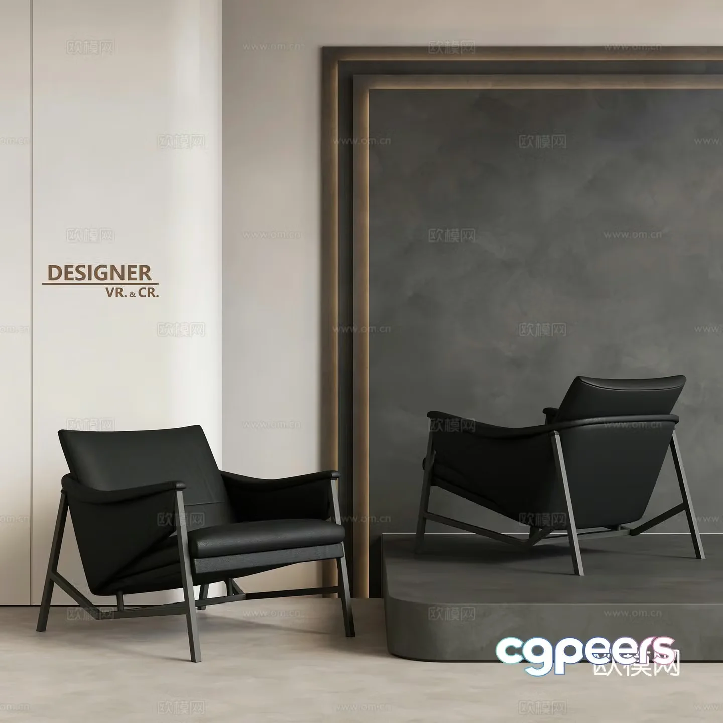 Modern sofa chair leisure chair 3d model