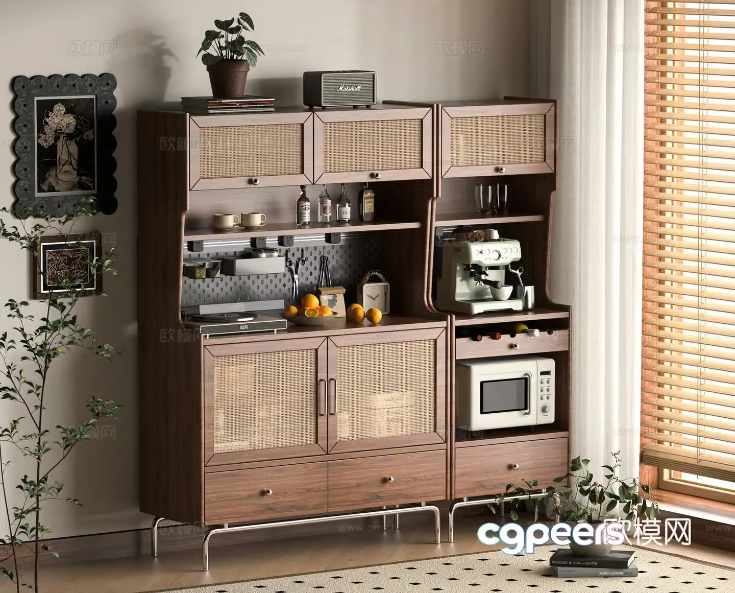 Middle-aged sideboard 3D model