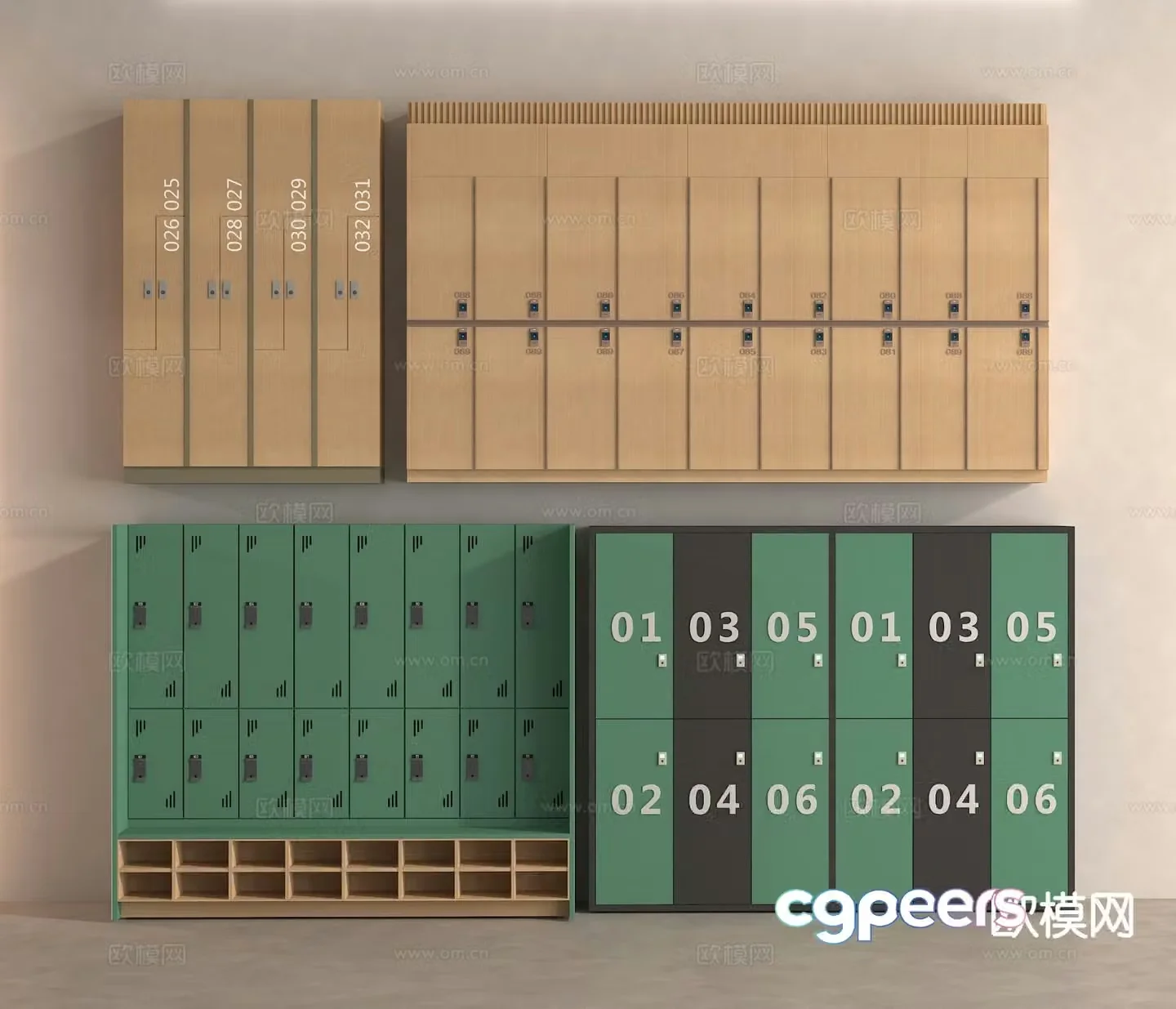 Modern locker locker locker 3d model