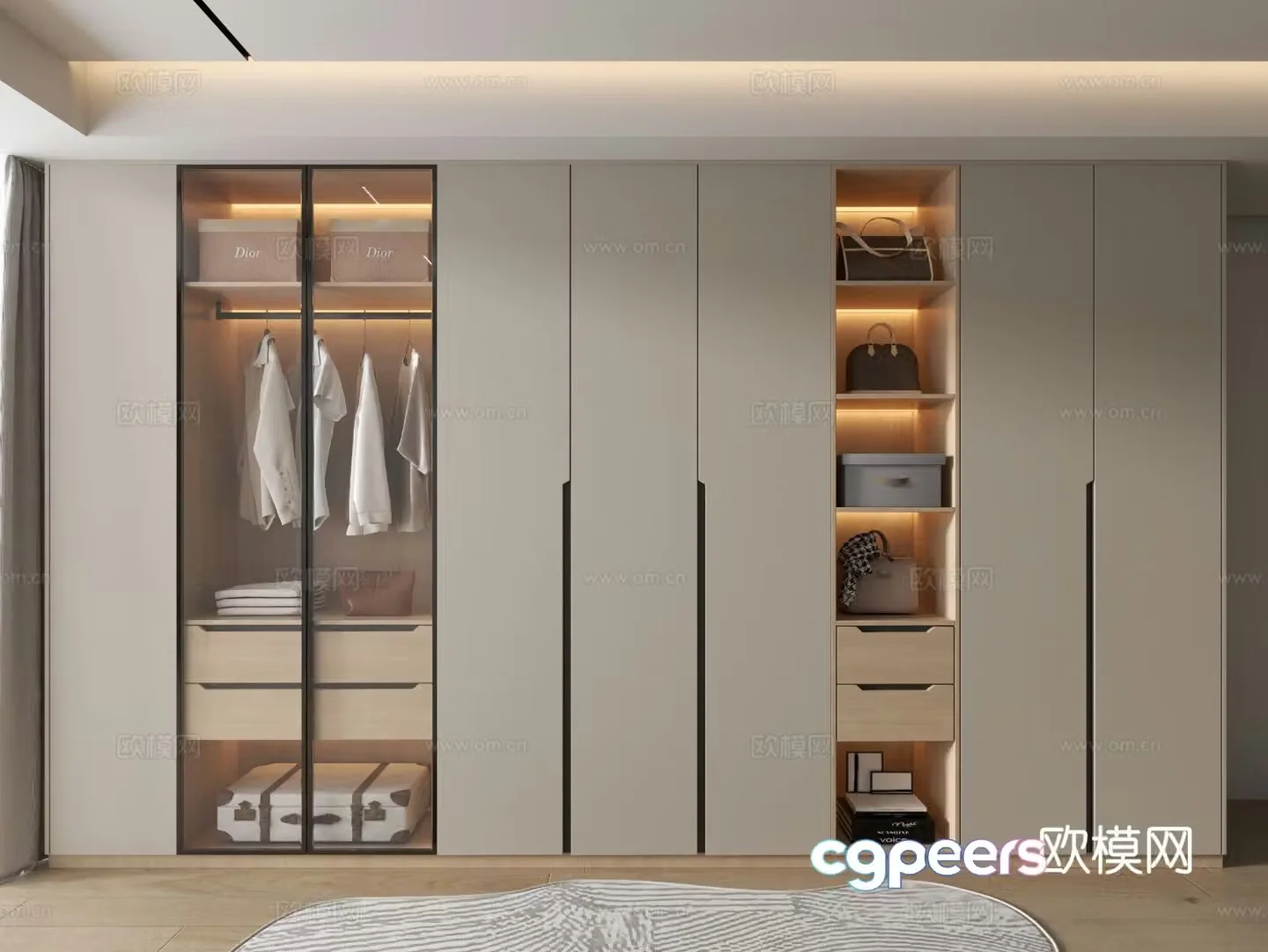 Modern wardrobe 3d model