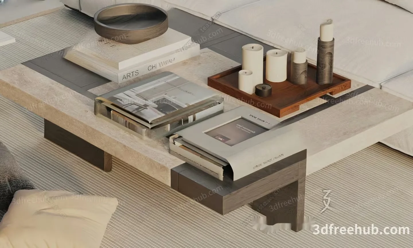 Modern Living Room 3D Model – 19307 – VRAY Render