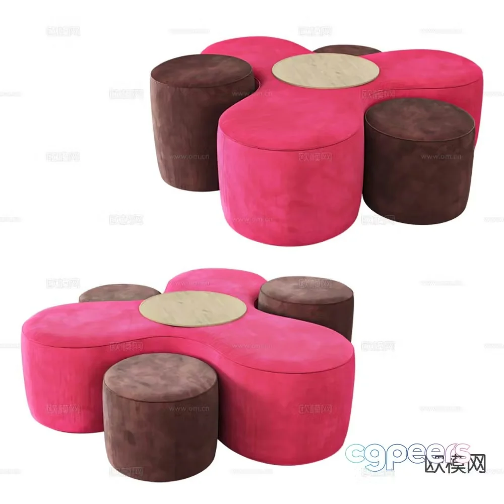 Office sofa lobby sofa public sofa 3d model