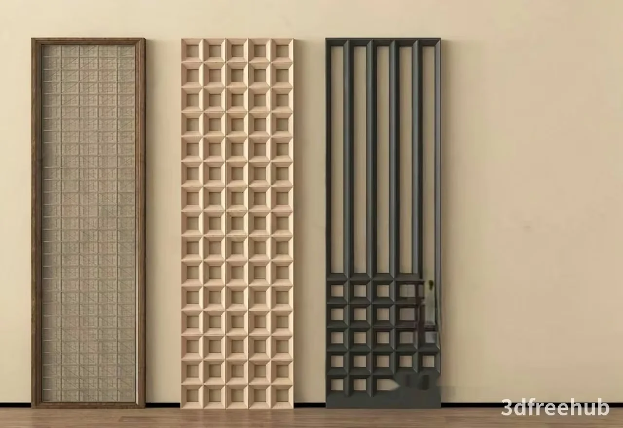 A Decorative Wall Panel 3D Model – 23603 – VRAY Render