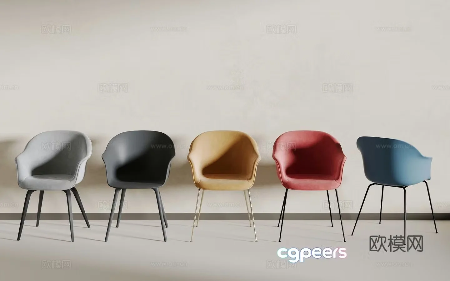 Modern dining chair 3d model