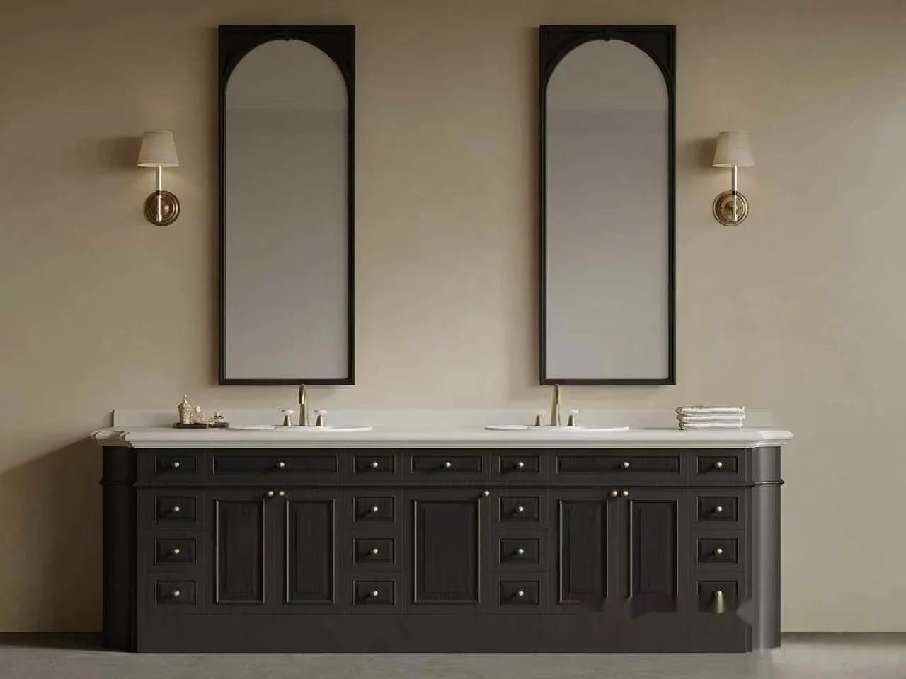 A Double Sink Vanity 3D Model – 19778 – VRAY Render