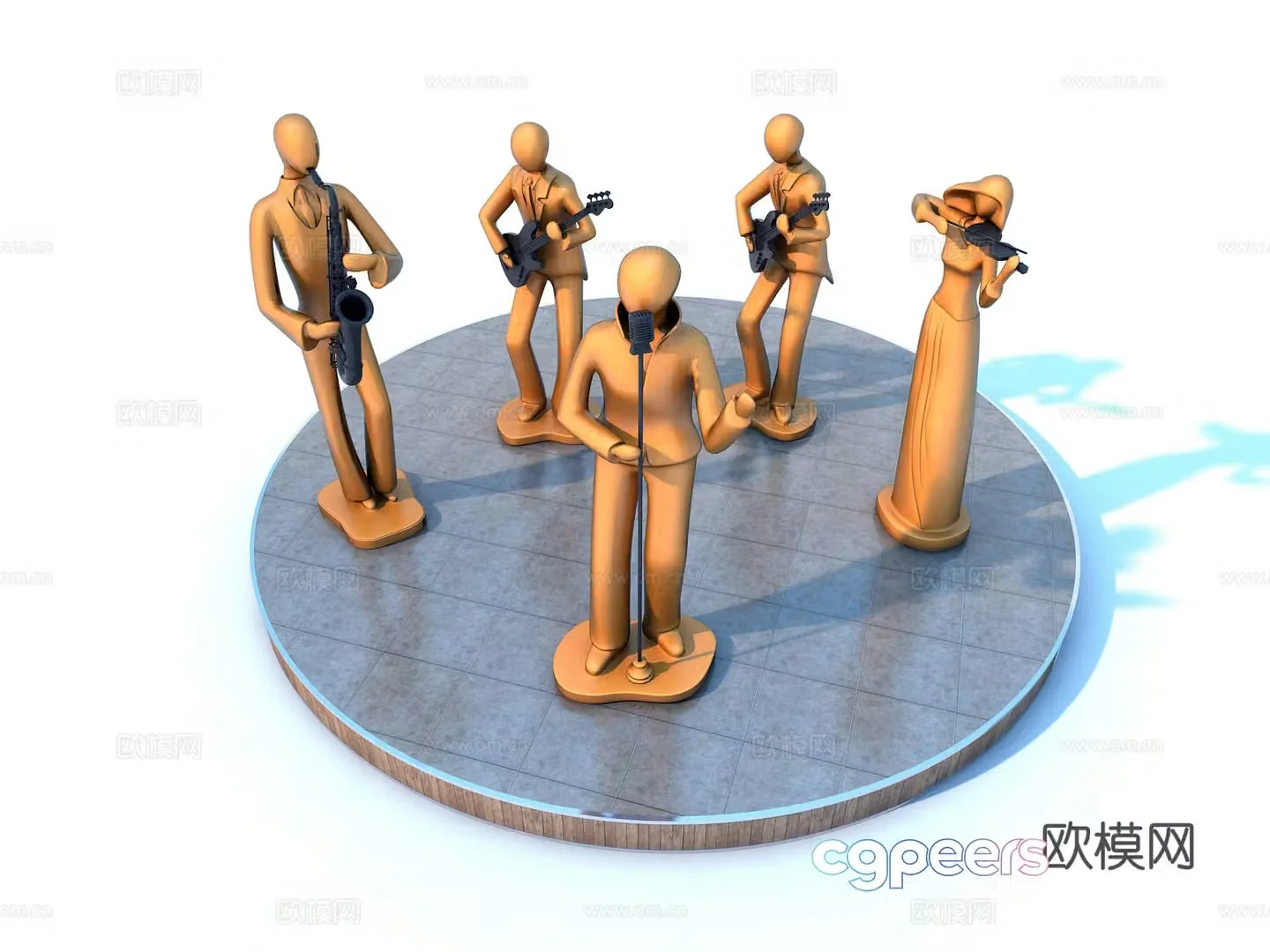 Modern sculpture Character sculpture Music sculpture Abstract sculpture Modern sculpture Square sculpture 3d model
