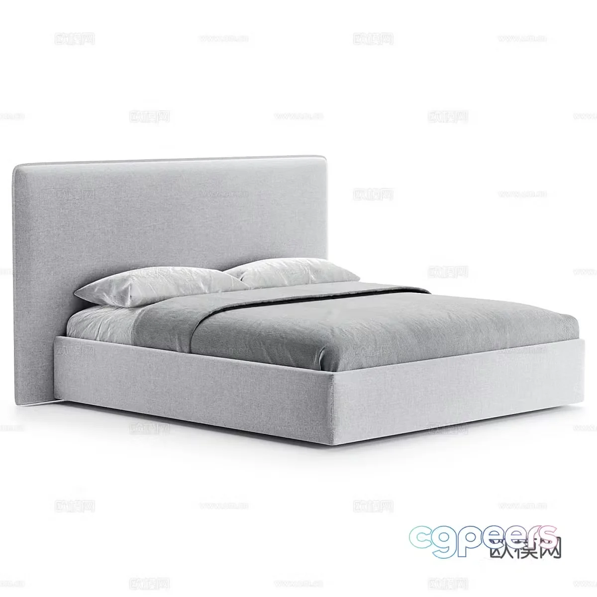 Double bed 3d model